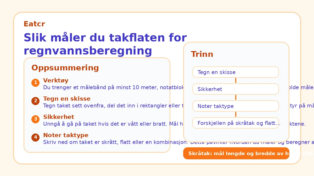 Slik måler du takflaten for regnvannsberegning